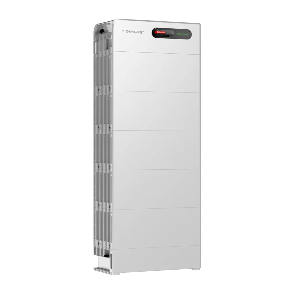 Wieża SigenStor – falownik Sigenergy z modułami bateryjnymi ułożonymi w stos