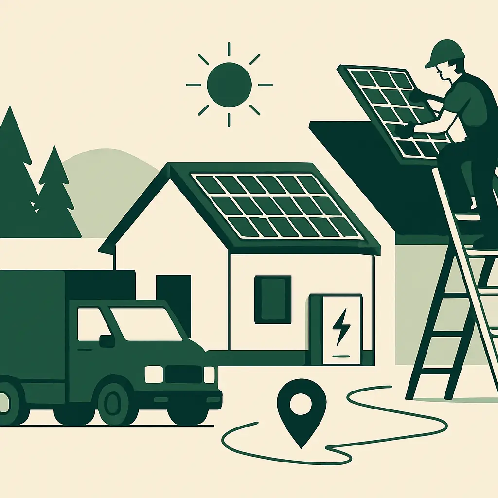 Ilustracja poglądowa do części „Montaże w okolicy i logistyka”