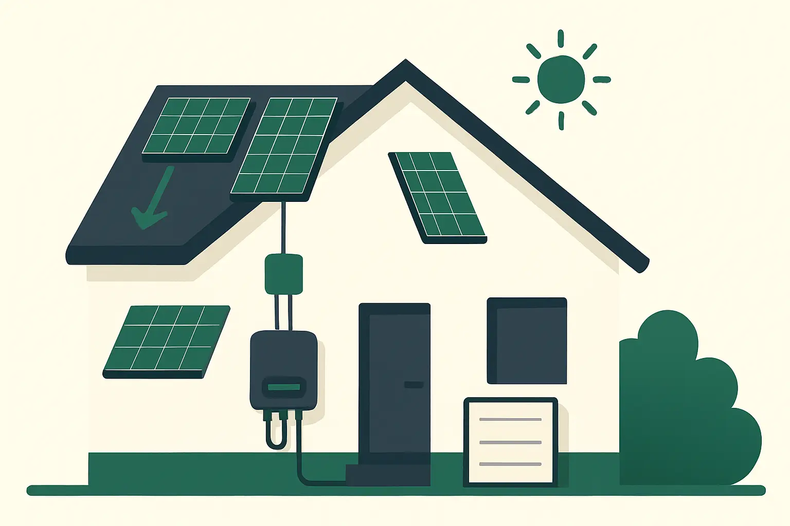 Ilustracja poglądowa do artykułu „Kiedy optymalizatory mocy mają sens w instalacji PV?”
