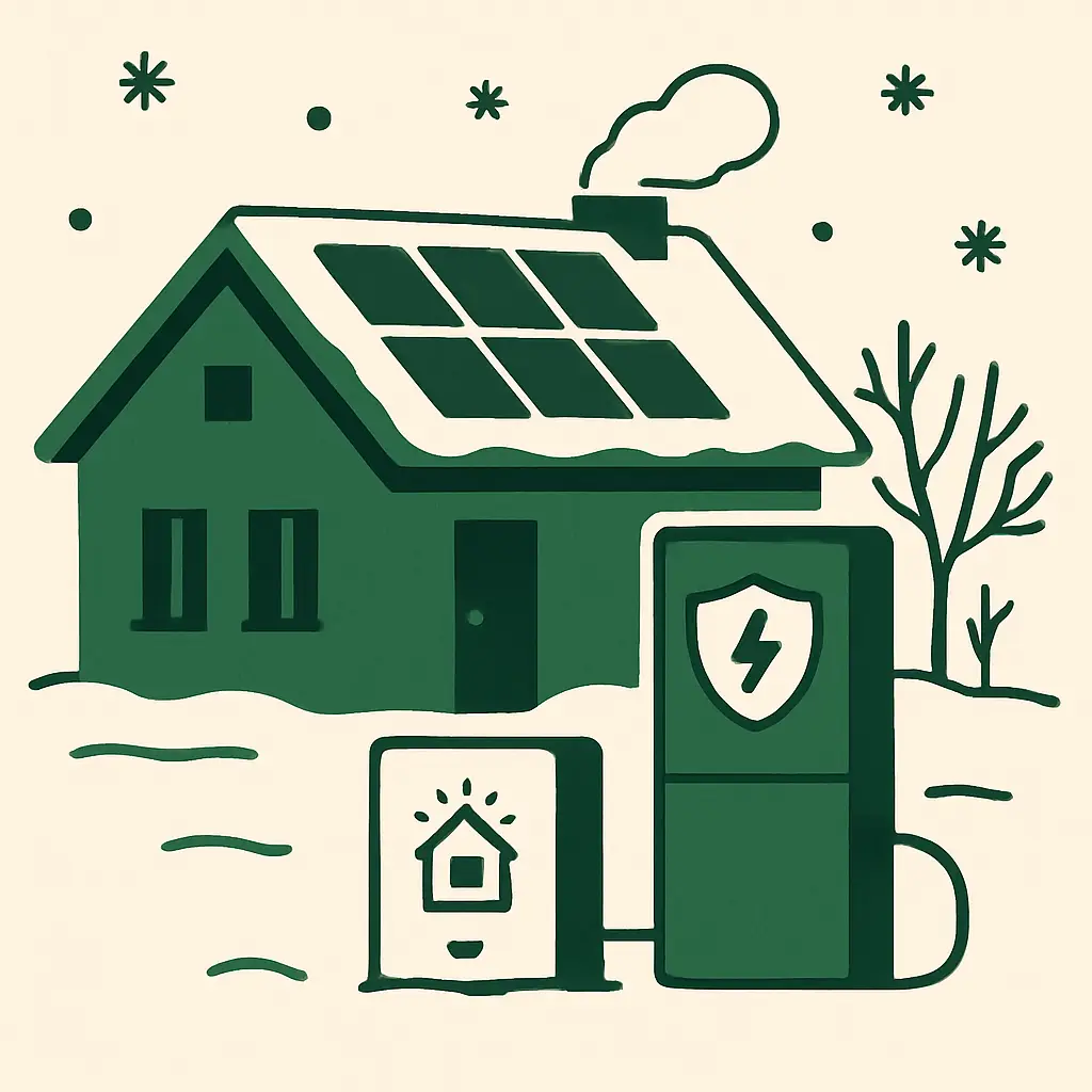 Ilustracja poglądowa do części „Co robi magazyn energii, gdy jest zimno”